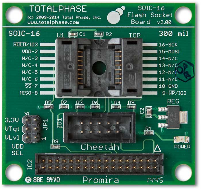 Flash SOIC-16 Socket Board - 10/34